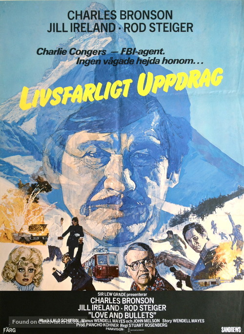 Love and Bullets - Swedish Movie Poster