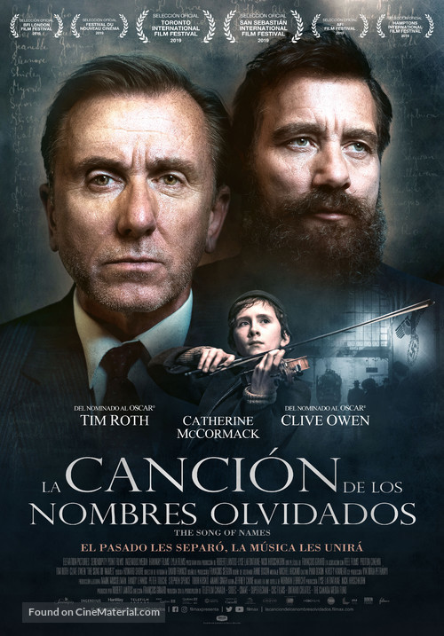 The Song of Names - Spanish Movie Poster