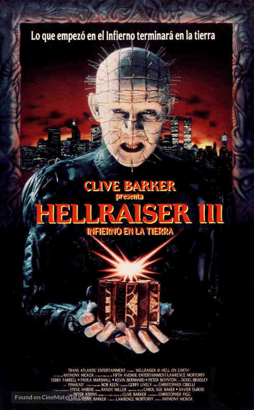 Hellraiser III Hell on Earth (1992) Spanish movie poster