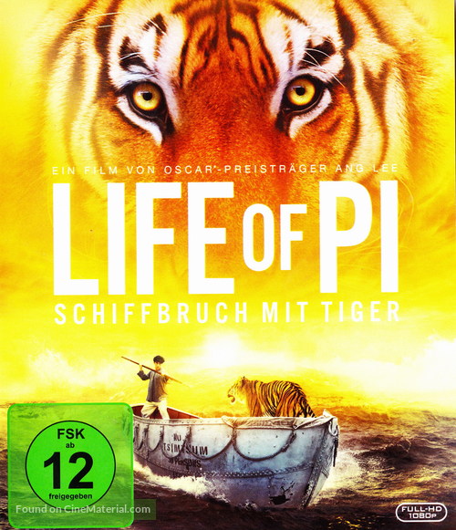 Life of Pi - German Blu-Ray movie cover