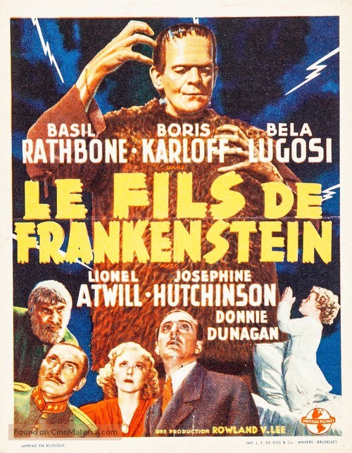 Son of Frankenstein - Belgian Movie Poster
