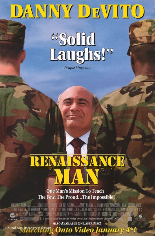 Renaissance Man - Video release movie poster