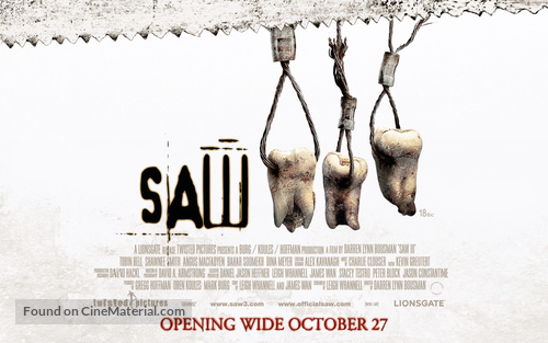 Saw III - British Movie Poster