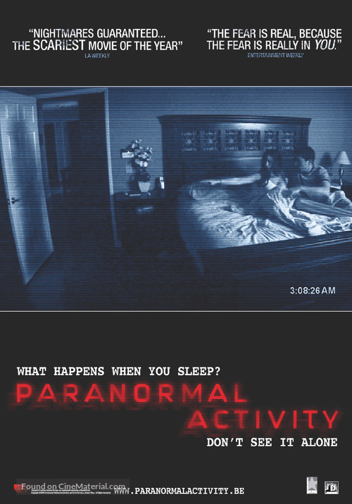 Paranormal Activity - Belgian Movie Poster