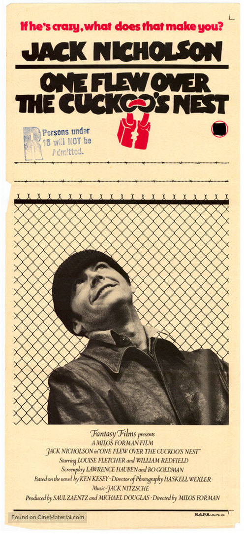 One Flew Over the Cuckoo&#039;s Nest - Australian Movie Poster