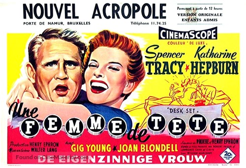 Desk Set - Belgian Movie Poster