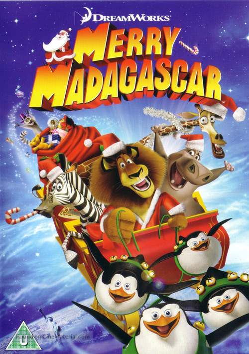 Merry Madagascar - British DVD movie cover