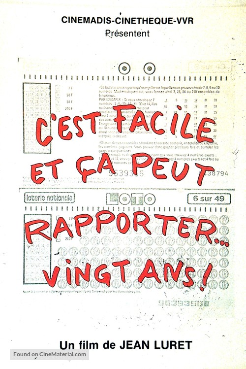 C&#039;est facile et &ccedil;a peut rapporter... 20 ans - French poster
