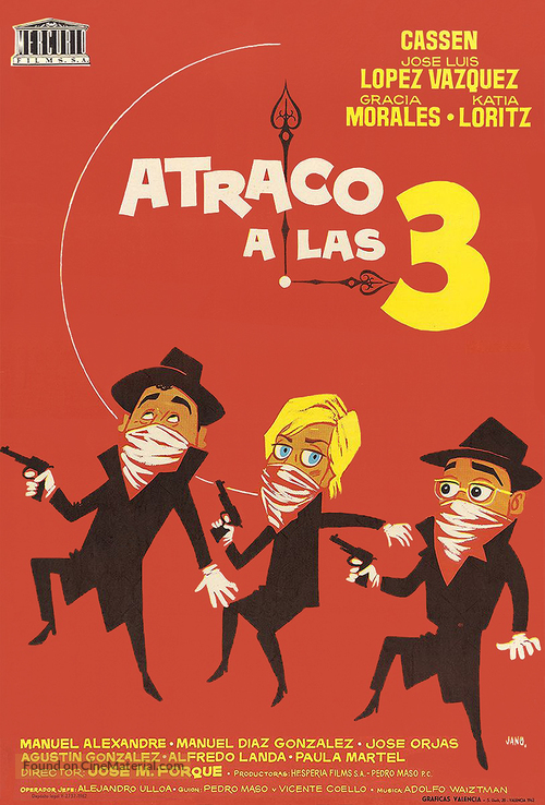 Atraco a las tres - Spanish Movie Poster