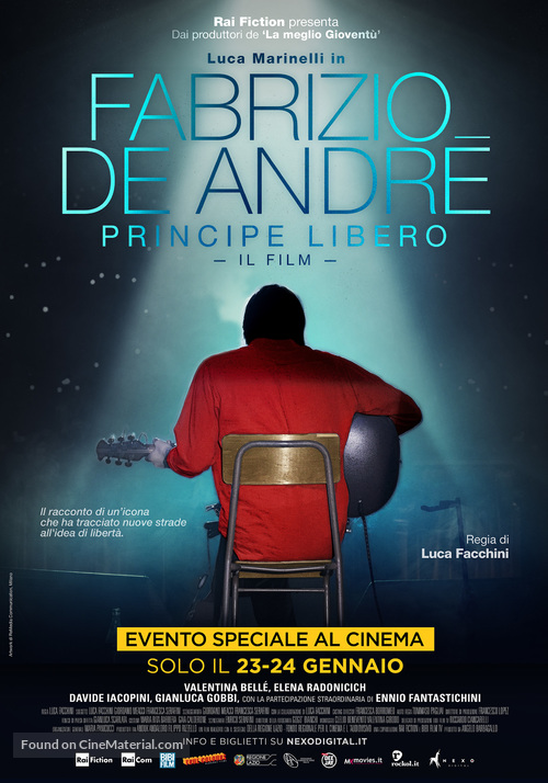 Fabrizio De Andr&eacute;: Principe libero - Italian Movie Poster