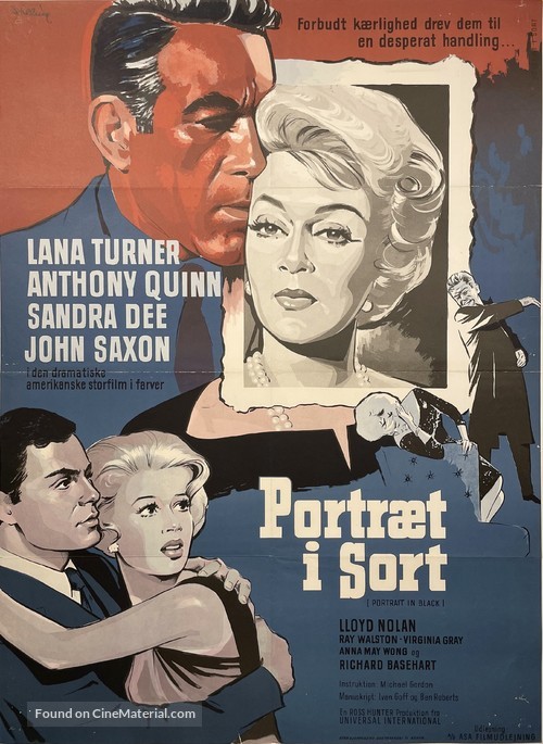 Portrait in Black - Danish Movie Poster