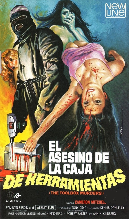 The Toolbox Murders - Spanish VHS movie cover