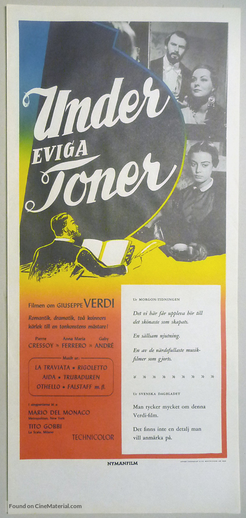 Giuseppe Verdi - Swedish poster