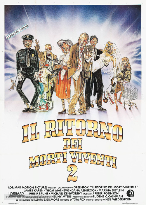 Return of the Living Dead Part II - Italian Movie Poster
