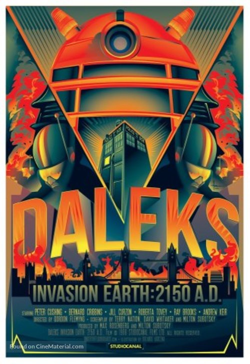Daleks&#039; Invasion Earth: 2150 A.D. - British Re-release movie poster