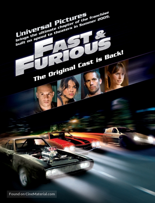 Fast &amp; Furious - British Movie Poster