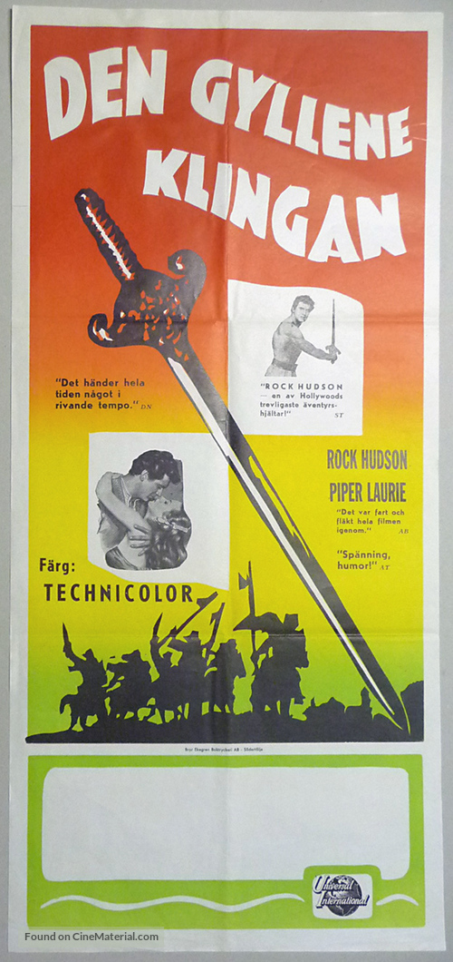 The Golden Blade - Swedish Movie Poster