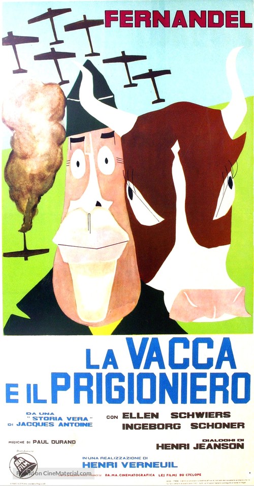 La vache et le prisonnier - Italian Movie Poster