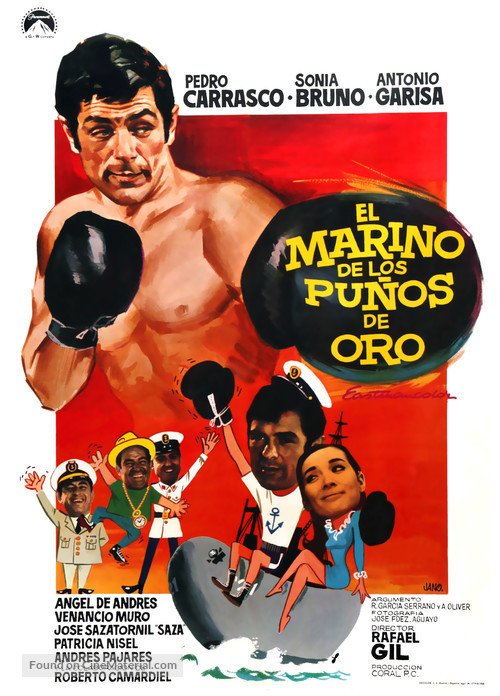 El marino de los pu&ntilde;os de oro - Spanish Movie Poster