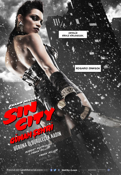 Sin City: A Dame to Kill For - Turkish Movie Poster