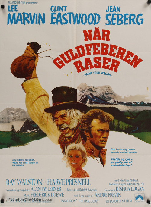Paint Your Wagon - Danish Movie Poster