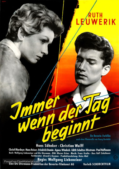 Immer wenn der Tag beginnt - German Movie Poster