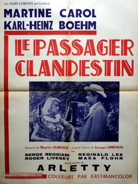 The Stowaway - French Movie Poster