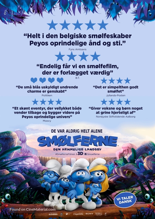 Smurfs: The Lost Village - Danish poster