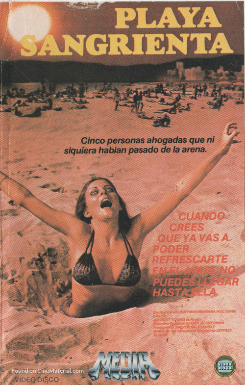 Blood Beach - Spanish VHS movie cover