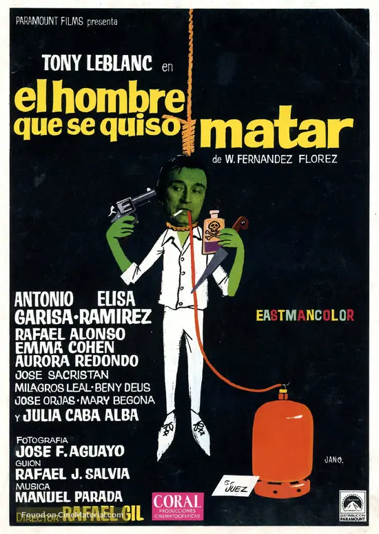 El hombre que se quiso matar - Spanish Movie Poster