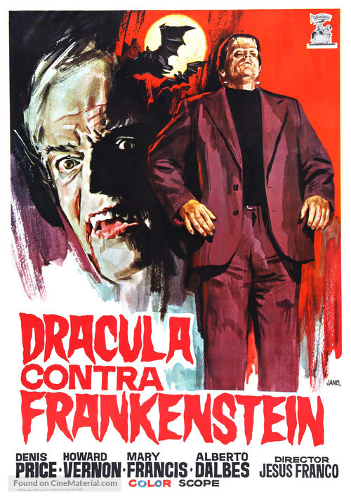 Dr&aacute;cula contra Frankenstein - Spanish Movie Poster