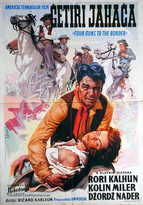 Four Guns to the Border - Yugoslav Movie Poster