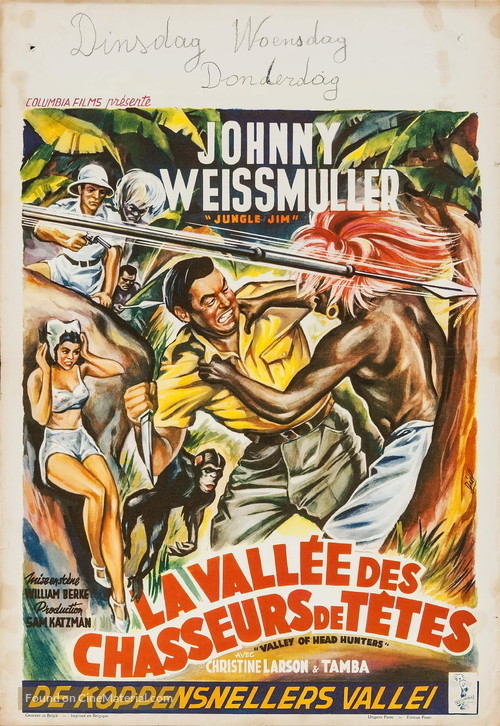 Valley of Head Hunters - Belgian Movie Poster