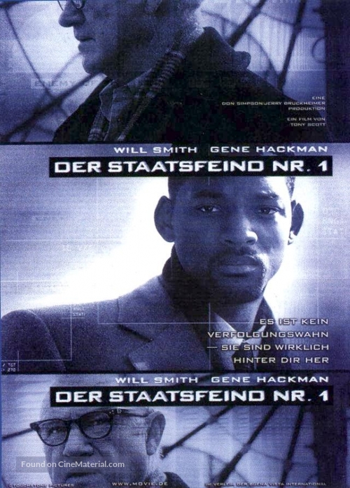 Enemy Of The State - German Movie Poster