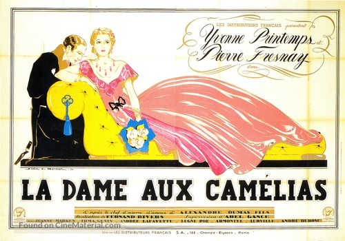 La dame aux cam&eacute;lias - French Movie Poster