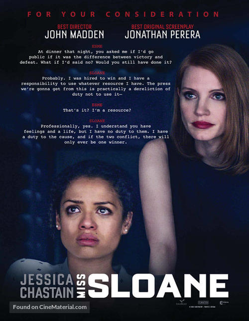 Miss Sloane - Movie Poster