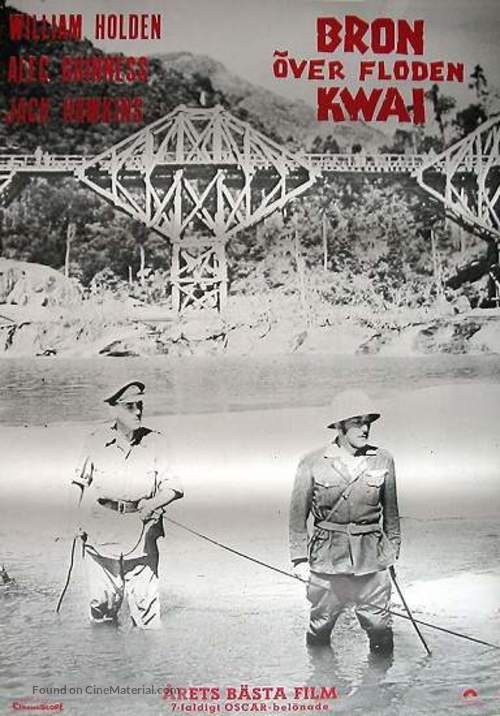 The Bridge on the River Kwai - Swedish Movie Poster