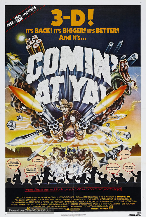 Comin&#039; at Ya! - Movie Poster