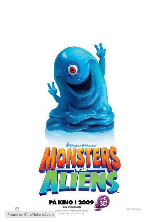 Monsters vs. Aliens - Norwegian Movie Poster