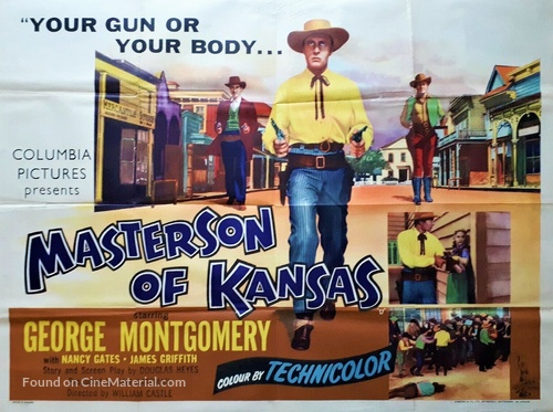 Masterson of Kansas - British Movie Poster