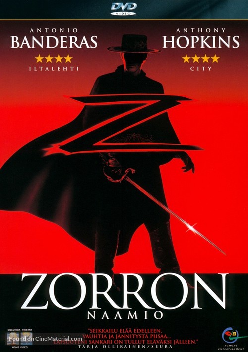 The Mask Of Zorro - Finnish DVD movie cover