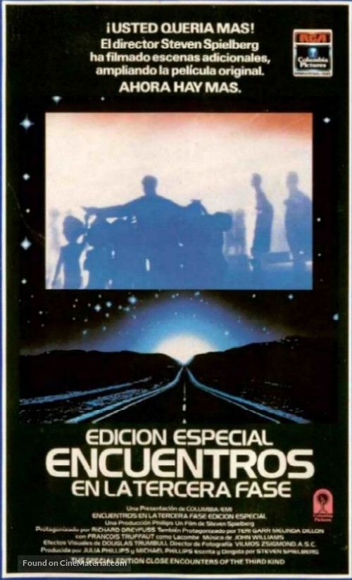 Close Encounters of the Third Kind - Spanish VHS movie cover
