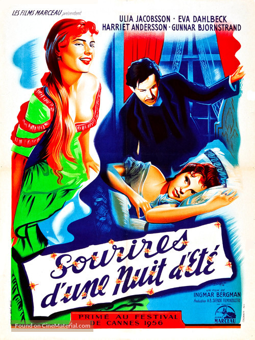 Sommarnattens leende - French Movie Poster