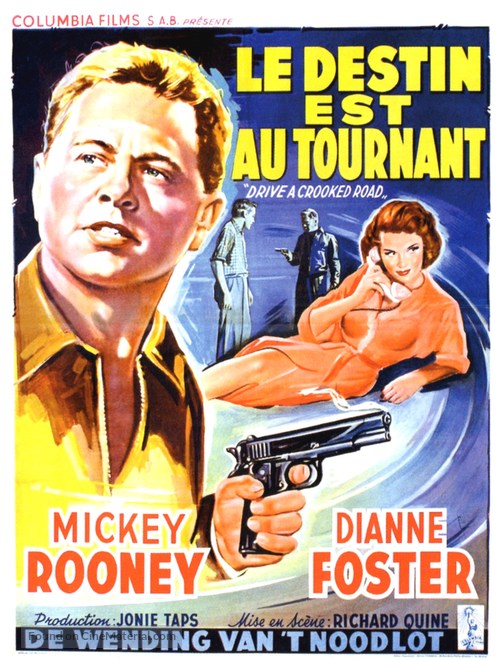 Drive a Crooked Road - Belgian Movie Poster