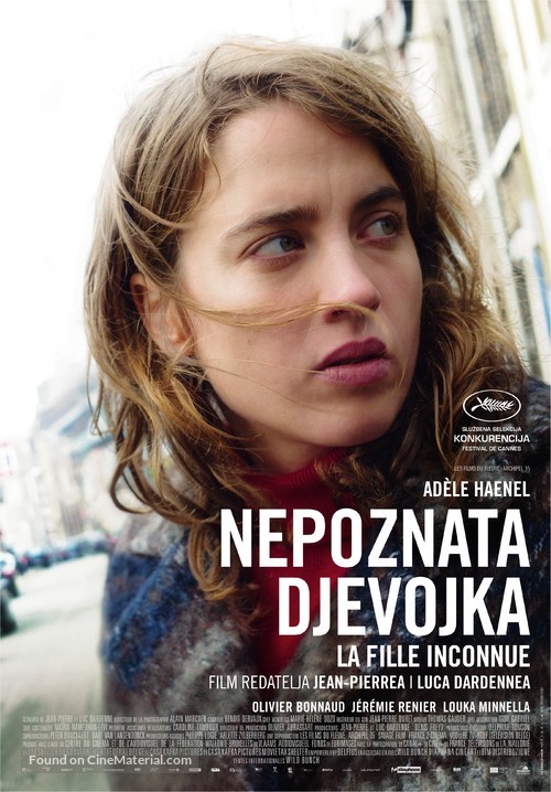 La fille inconnue - Croatian Movie Poster