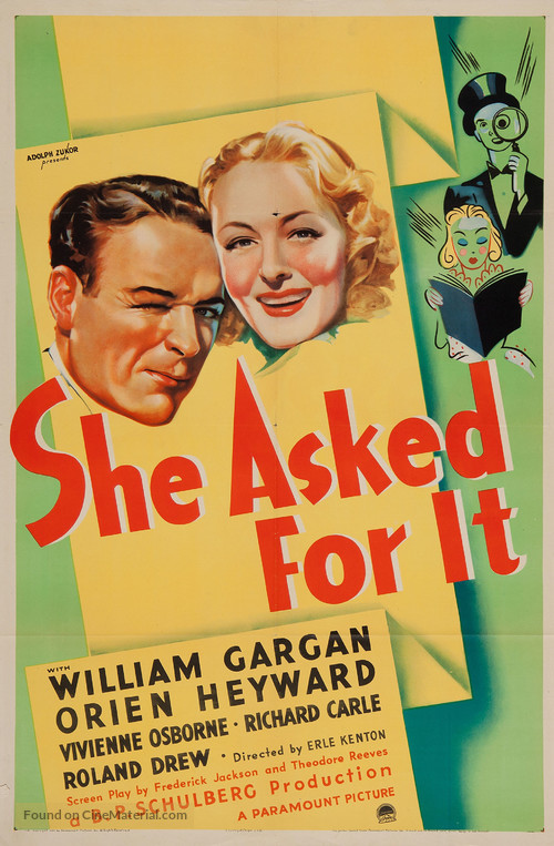 She Asked for It - Movie Poster