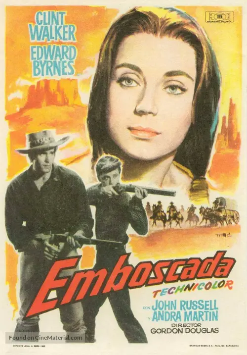 Yellowstone Kelly (1959) Spanish movie poster