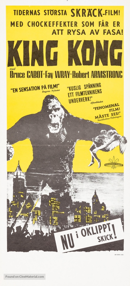 King Kong - Swedish Movie Poster
