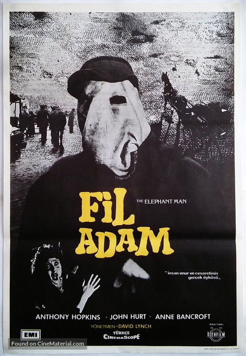 The Elephant Man - Turkish Movie Poster