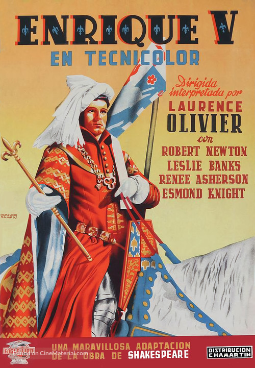 The Chronicle History of King Henry the Fifth with His Battell Fought at Agincourt in France - Spanish Movie Poster